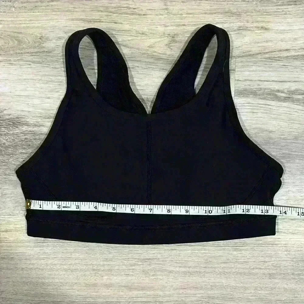 Athleta Sculptek Stealth Black Sports Bra Yoga Gym Athletic Stretch Size S - Picture 8 of 10